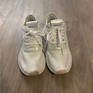 Adidas White Lace-Up Sneakers size 7.5 women’s